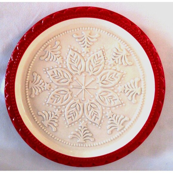 Grasslands Road Snowflake Appetizer Plate Dish Discontinued Brand New Very Rare - Picture 1 of 8